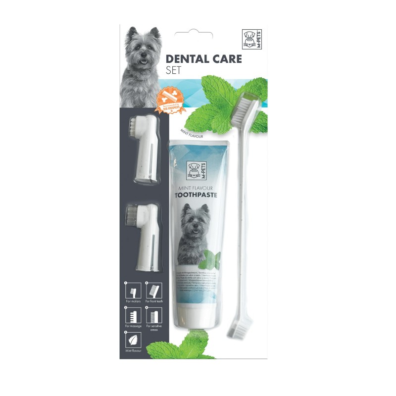 M-pets - M-pets Set Pulizia Denti Per Cani