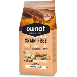 Ownat Grain Free Prime Junior mit Lamm für...