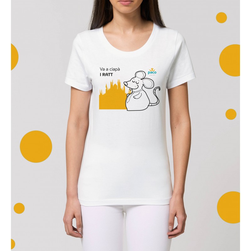 Paco - T-shirt 100% Cotone Slim Fit 'va A Ciapà I Ratt' Da Donna img