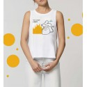 Camiseta de tirantes "Va a ciapà i ratt" de mujer 100% algodón