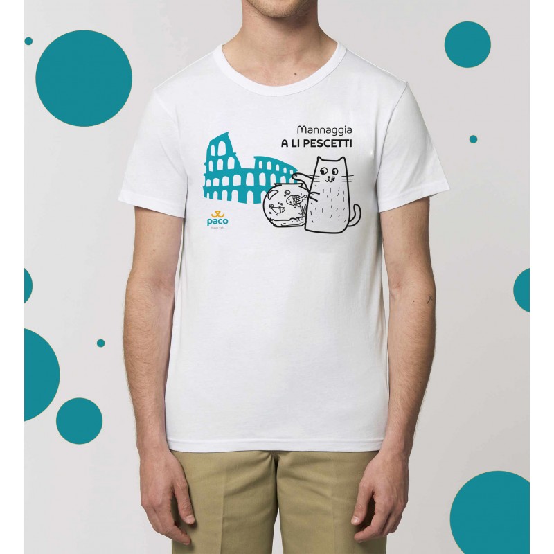 Paco - T-shirt 100% Cotone Regular 'mannaggia A Li Pescetti' Uomo img