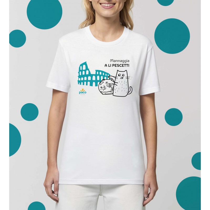 Paco - T-shirt 100% Cotone Regular 'mannaggia A Li Pescetti' Donna img