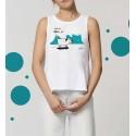 Women's 100% cotton 'Jamm bell, ja' tank top