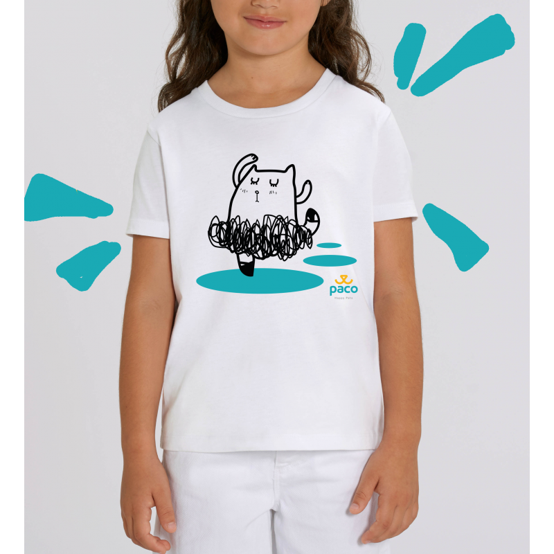 Paco - T-shirt 100% Cotone 'ballerina' Per Ragazzi img