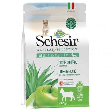 Schesir Natural Selection Adult Small e Toy al Agnello per Cani Schesir Natural Selection Adult Small e Toy al Agnello per Cani