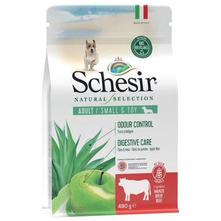 Schesir Natural Selection Adult Small e Toy al Manzo per Cani Schesir Natural Selection Adult Small e Toy al Manzo per Cani