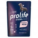 Prolife Sterilised Mini con cerdo y arroz Comida húmeda para perros esterilizados