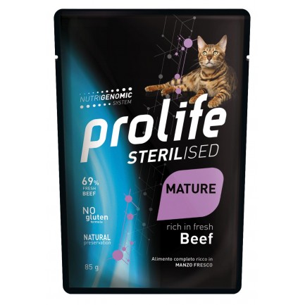 Prolife Senior Boeuf et Riz Alimentation humide pour chats