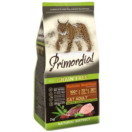 Primordial Grain Free Adult Ente und Pute für Katzen