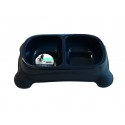 M-Pets Double Bowl for Dogs made of Plastic Anti-Rolling