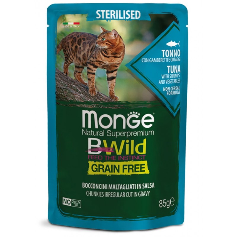 Monge BWild Grain Free | Natural Wet Food for Sensitive Cats