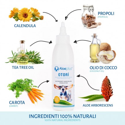Aloeplus Otorì Ear Cleaner for Dogs and Cats