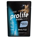 Nourriture humide Prolife stérilisée au poisson blanc et aux pommes de terre pour chats