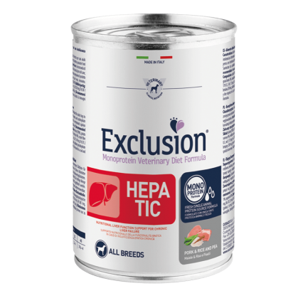 Exclusion Diet Hepatic Schweinefleisch und Reis Nassfutter für Hunde