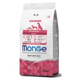 Monge All Breeds Adult Beef with Rice pour...