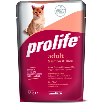 Prolife Adult Cat Salmone e Riso Umido Prolife Adult Cat Salmone e Riso Umido
