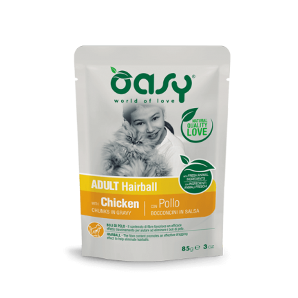Oasy Bocconcini in Salsa Adult Hairball per Gatti