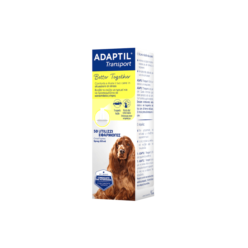 Adaptil Transport Spray tranquillizza il cane durante i viaggi