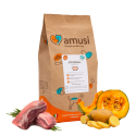Amusi Porc, Citrouille et Pommes de terre sans céréales pour chiens de petite taille