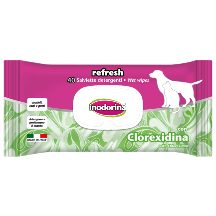 Inodorina Salviette Refresh Everyday per Cani e Gatti