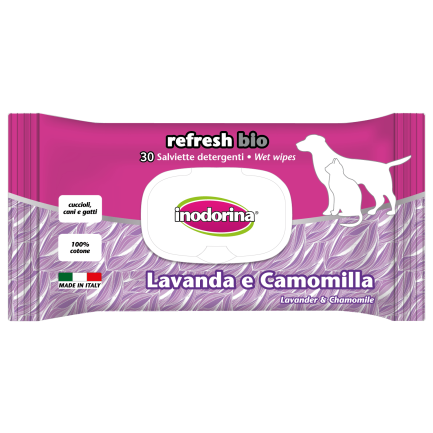 Inodorina Salviette Refresh Bio per Cani e Gatti