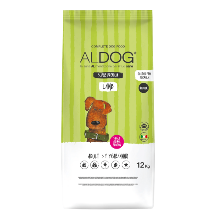 Aldog Super Premium Lamb Adult Medium Large with Lamb and Rice for Dogs