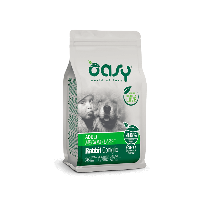Oasy One Protein Adult Rabbit single protein kibble for dogs Paco