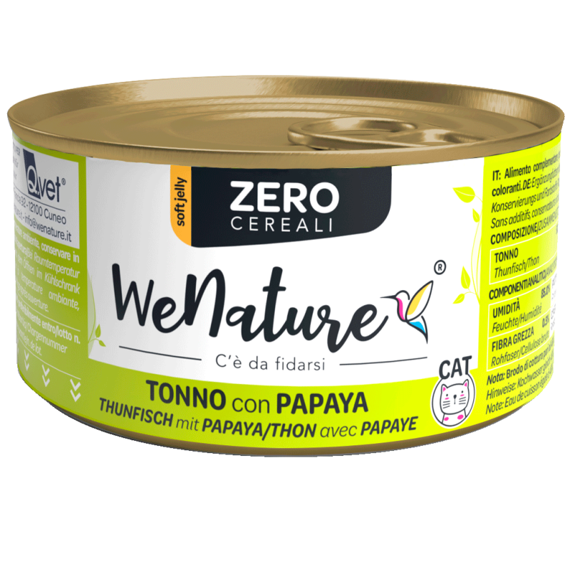 WeNature Zero Cereali Tonno con Salmone per Gatti - 85 g, Singola - Immagine 4