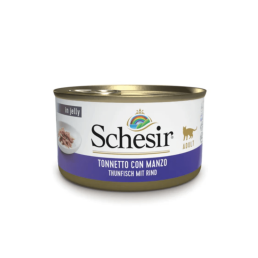Schesir - Nourriture Humide Pour Chat - Thon Avec Surimi En Gelée - 12 Boîtes De 85 G - 100% Naturel + Vitamines