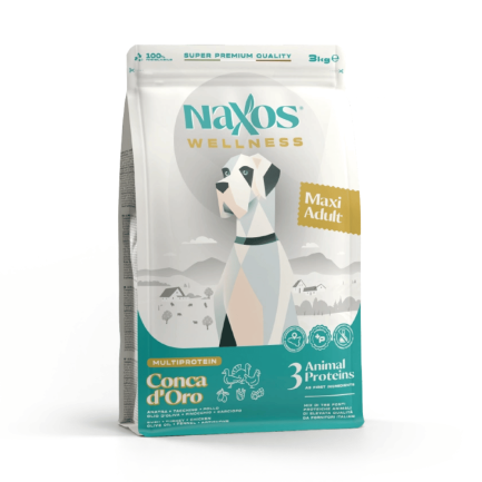 Naxos Wellness Conca d'Oro con Anatra Tacchino e Pollo Adult Maxi per Cani