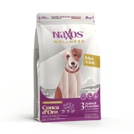 Naxos Wellness Conca d'Oro con Anatra Tacchino e Pollo Mini Adult per Cani