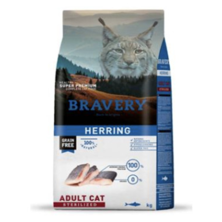 Bravery Adult Cat Sterilised Herring pour chats