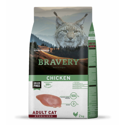 Bravery Adult Cat Sterilized al Pollo per Gatti
