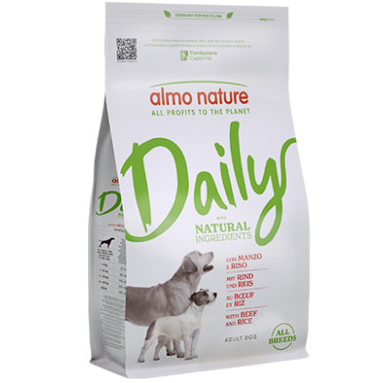 Almo Nature Daily con Manzo e Riso per Cani
