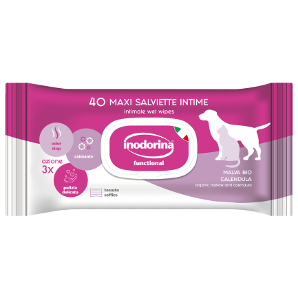 Inodorina Salviette Parti Intime per Cani e Gatti
