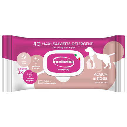 Inodorina Refresh Toallitas de Uso Diario para Perros y Gatos