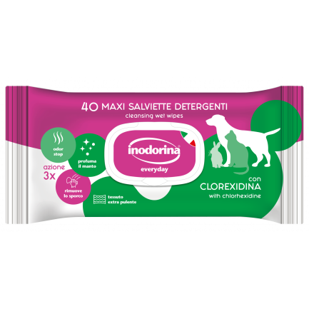 Inodorina Salviette Refresh Everyday per Cani e Gatti