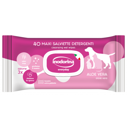 Inodorina Refresh Everyday Wipes for Dogs and Cats