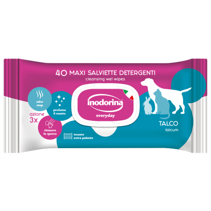 Inodorina Salviette Refresh Everyday per Cani e Gatti