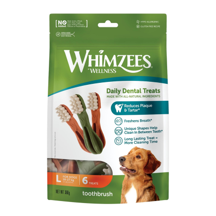 Whimzees Vegetable Snack Toothbrush for Dogs