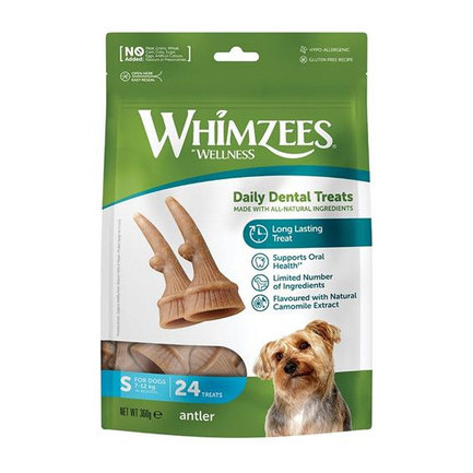Whimzees Corno di Cervo Snack Dentale Vegetale per Cani