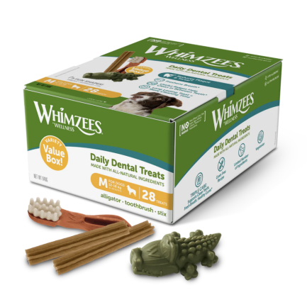 Whimzees Variety Veggie Snack Assortiti in Box per Cani