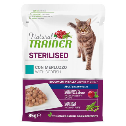 Natural Trainer Nourriture humide stérilisée pour chats