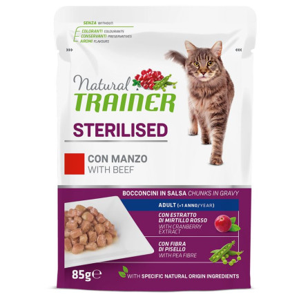Natural Trainer Nourriture humide stérilisée pour chats