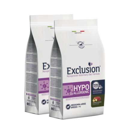 Exclusion Diet Hypoallergénique Cheval et pommes de terre pour chiens