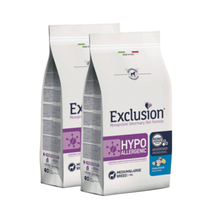 Exclusion Diet Hypoallergenic Pesce e Patate per Cani