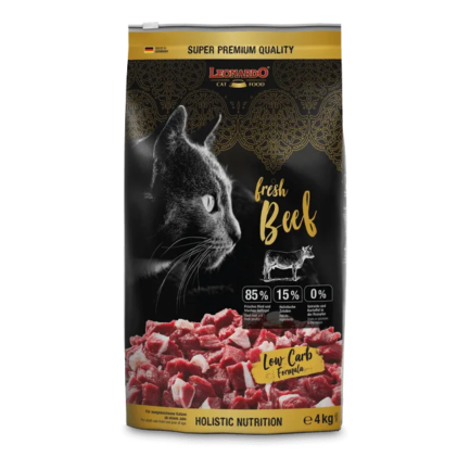 Leonardo Fresh Manzo e Pollo Cibo Secco per Gatti