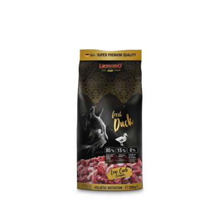 Leonardo Fresh Anatra e Pollo Cibo Secco per Gatti