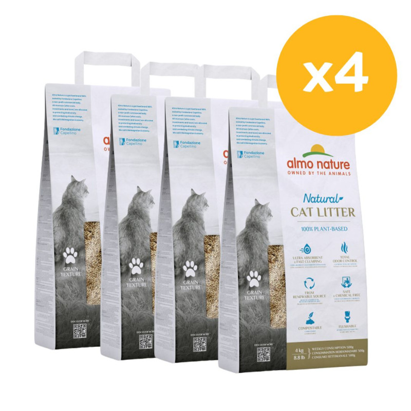 Almo Nature Grain Texture 100% vegetable agglomerating bedding Paco