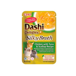 Dashi Delights Caldo Sedoso y Copos Delicados Comida Húmeda para Gatos